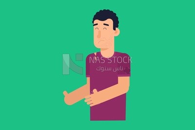 شخصية رجل بائع متجول ، فيكتور اليستريتور