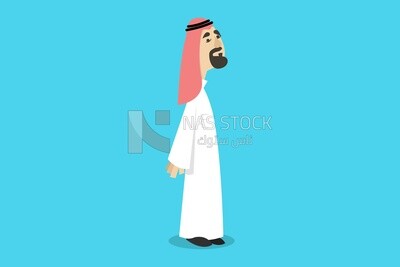 Character of a gulf man, vector illustrator