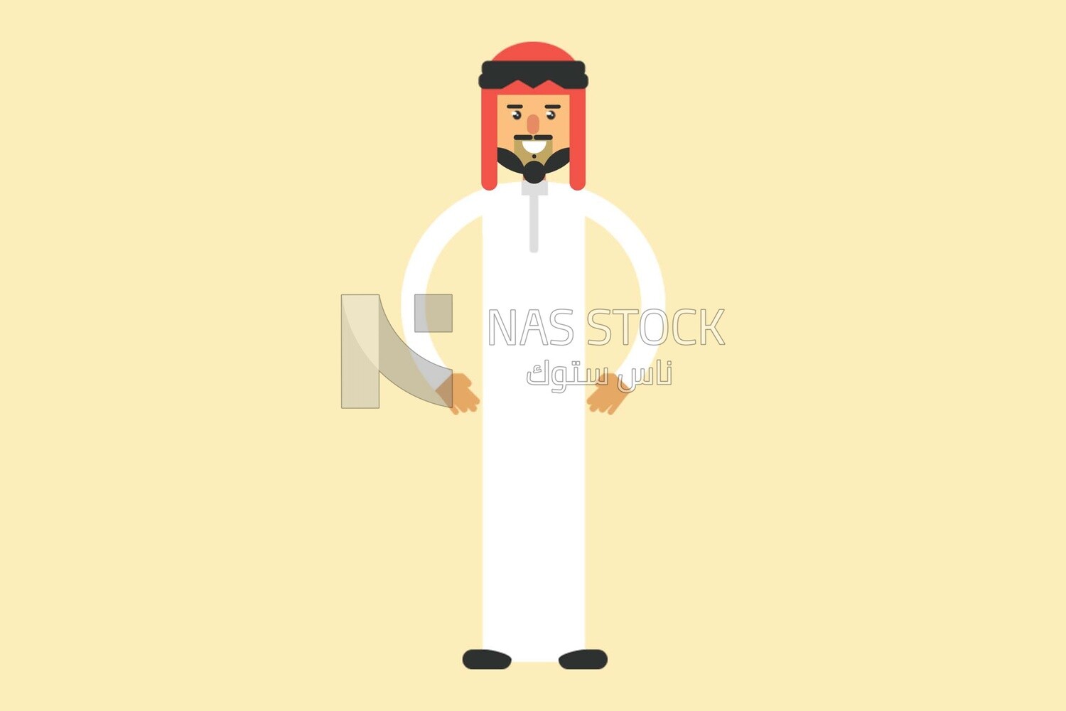 Character of a gulf man, vector illustrator