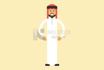 Character of a gulf man, vector illustrator