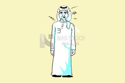 Character of a gulf man, vector illustrator