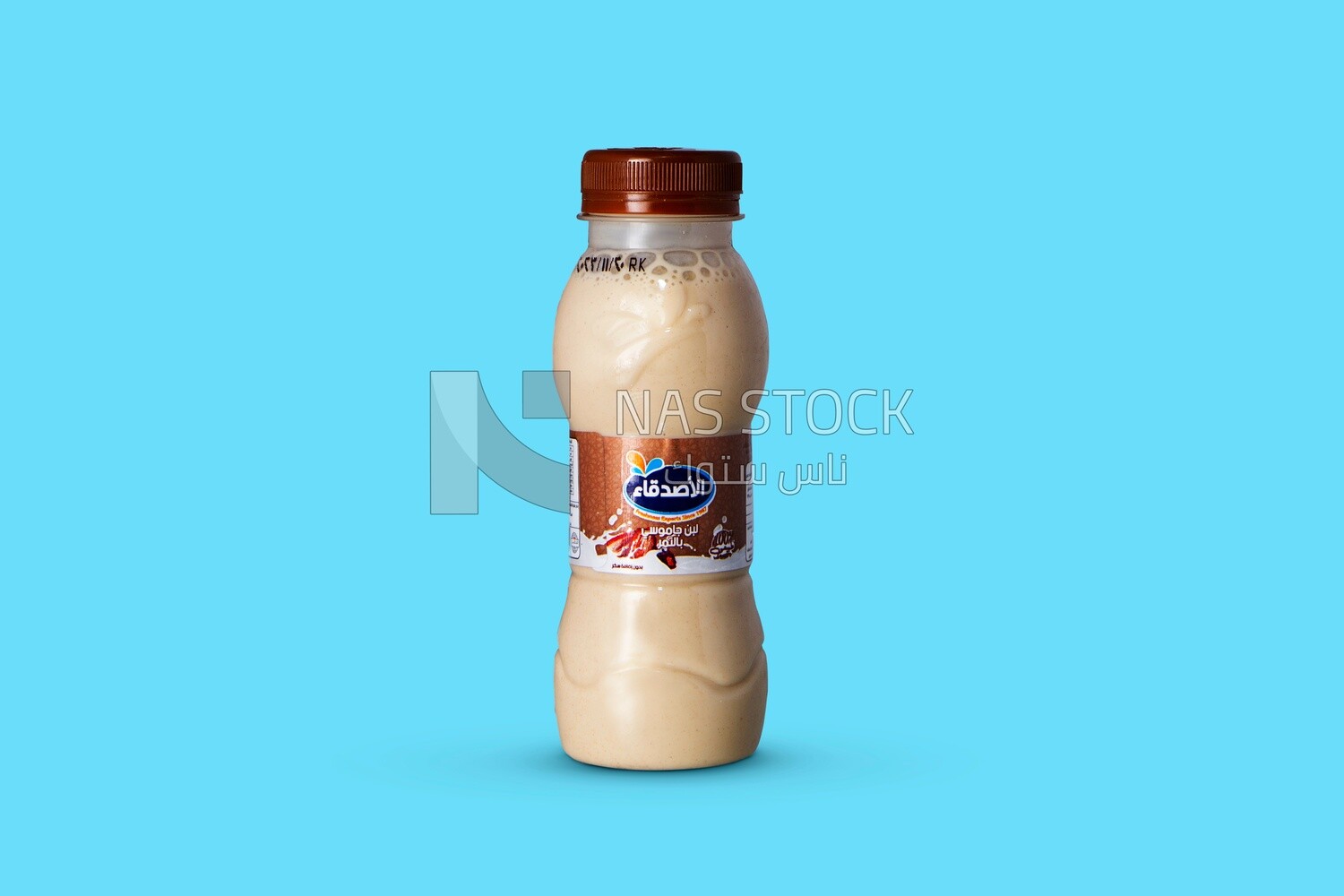 Bottle of milk with dates