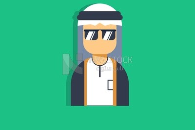 Character of a saudi man, vector illustrator