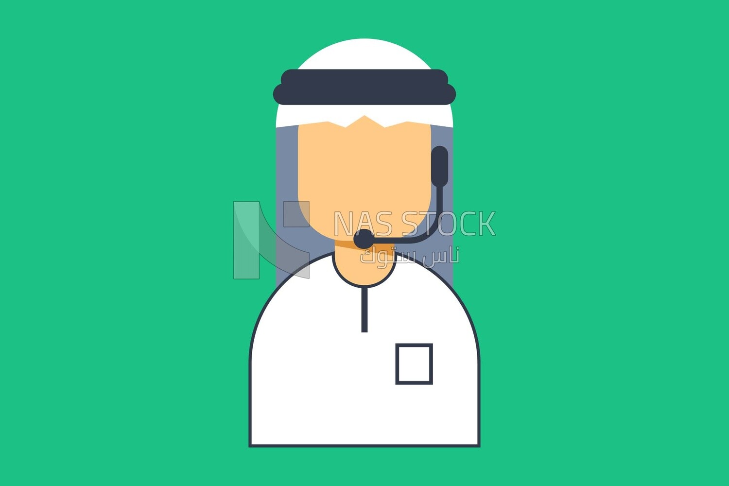 Character of a saudi man, vector illustrator