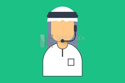 Character of a saudi man, vector illustrator