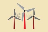 Windmills, icons, templates and vector illustrator