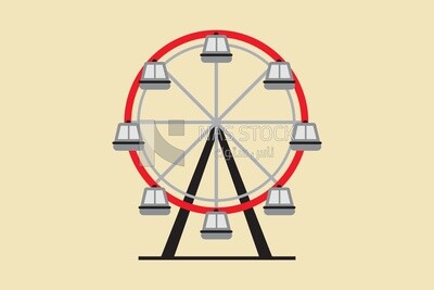 Ferris wheel, icons, templates and vector illustrator