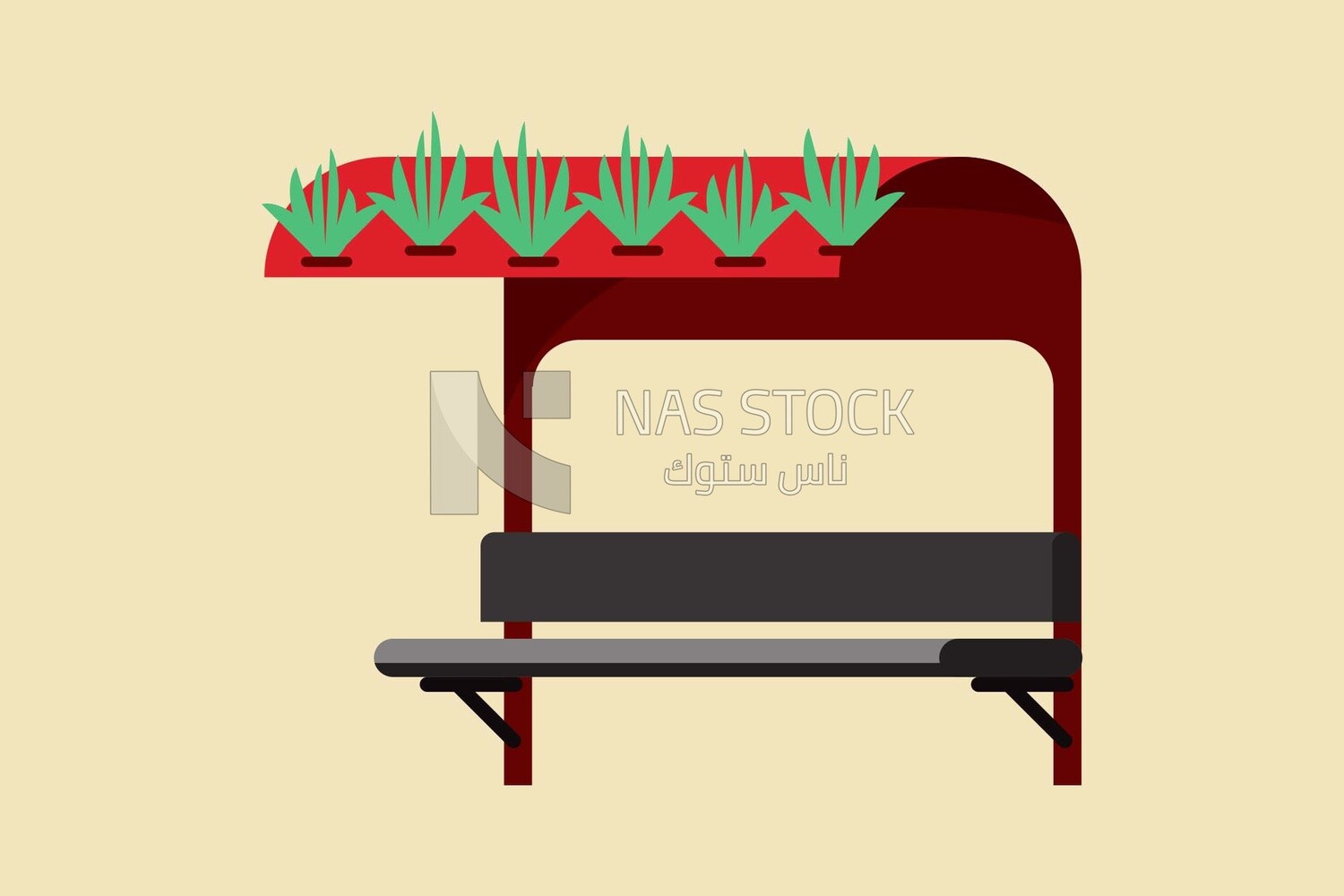 Garden bench, icons, templates and vector illustrator