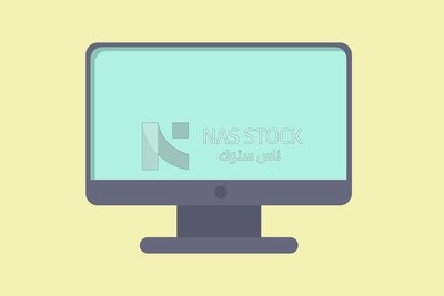 Computer screen, icons and templates, vector illustrator