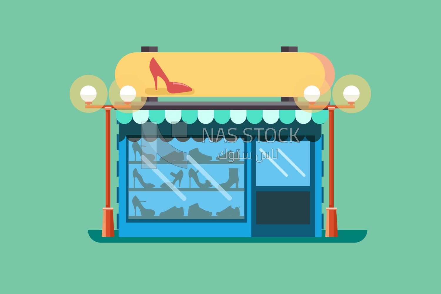 Shoes store icon, icons, templates and vector illustrator