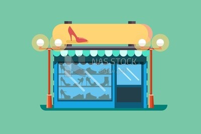 Shoes store icon, icons, templates and vector illustrator