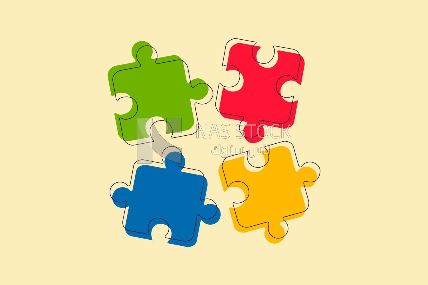 Puzzle, icons, templates and vector illustrator