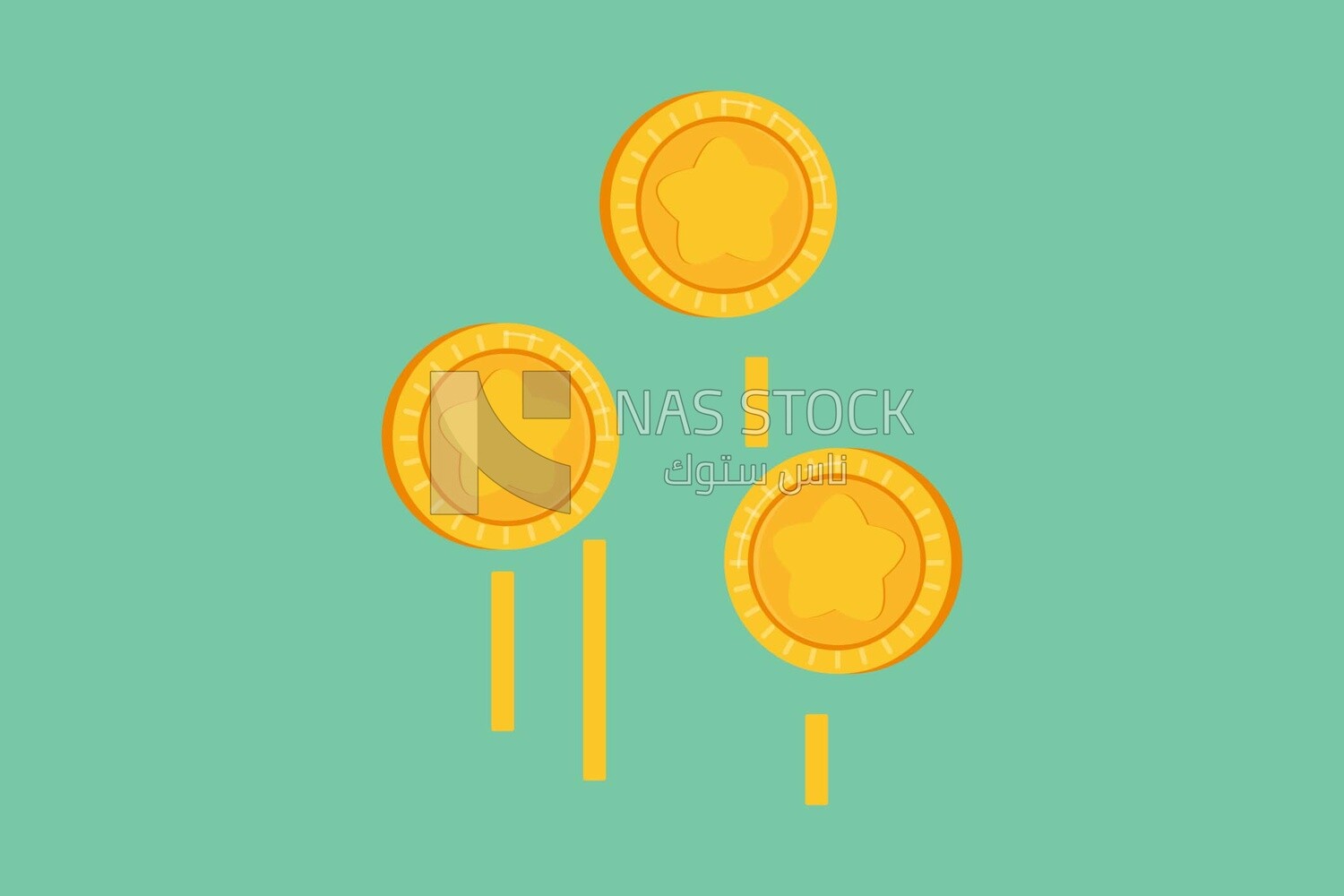 Coins, icons, templates and vector illustrator