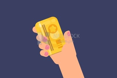 Hand holding a credit card, icons, templates and vector illustrator