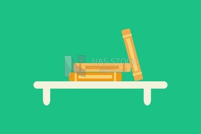 Shelf with books on it, icons, templates and vector illustrator