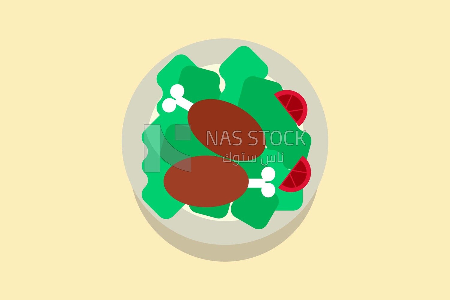 Plate with food in it, icons, templates and vector illustrator
