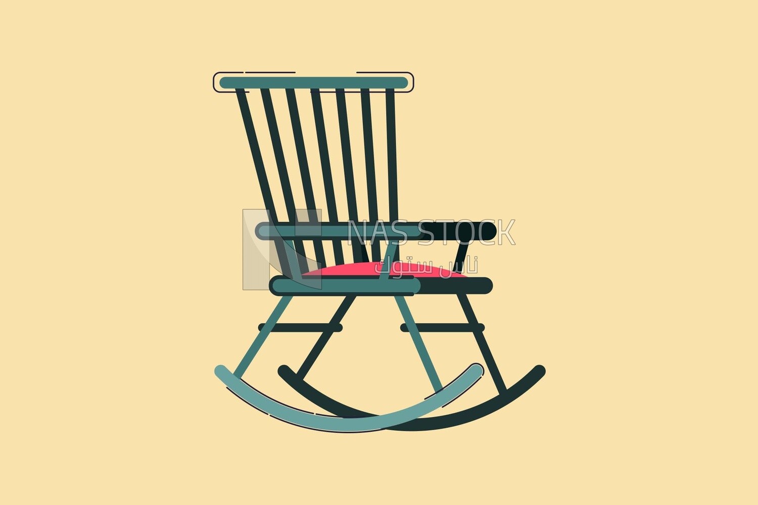 Rocking chair, icons, templates and vector illustrator