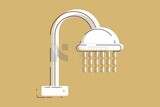 Mixer shower, icons, templates and vector illustrator