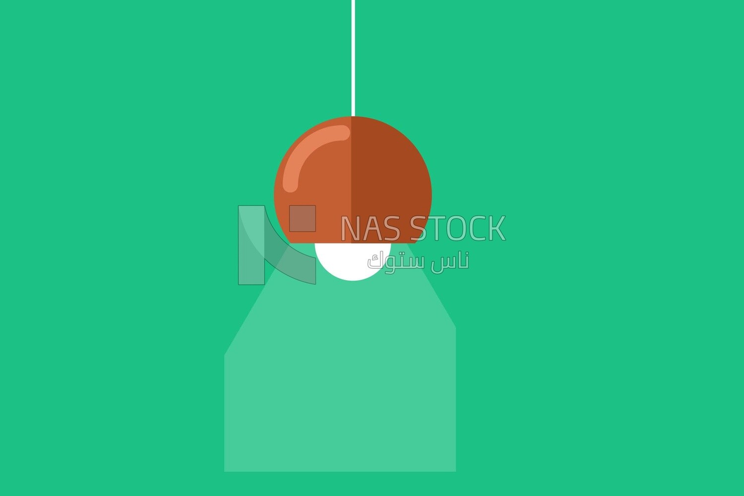 Hanging lamp, icons, templates and vector illustrator