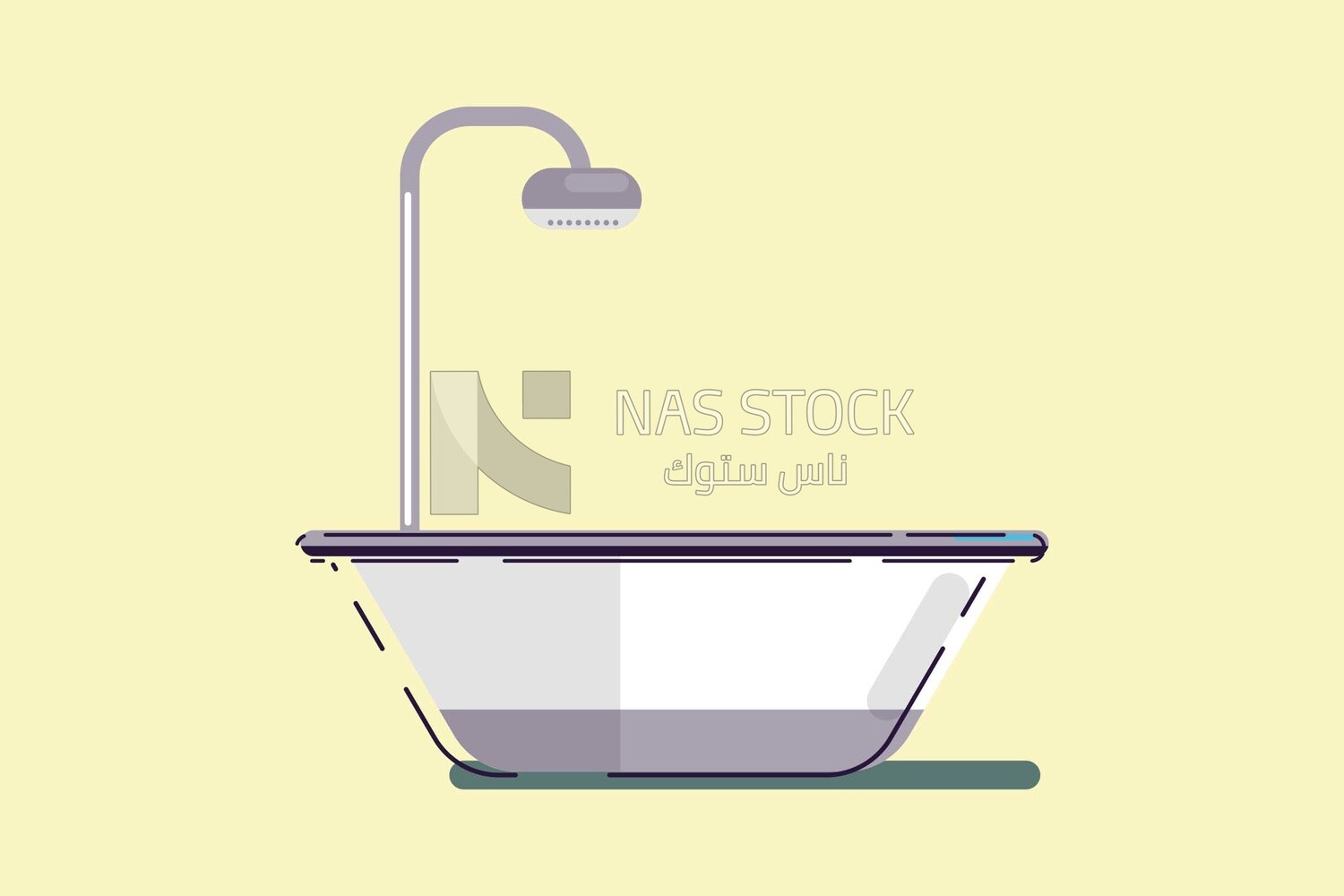 Bathtub, icons, templates and vector illustrator