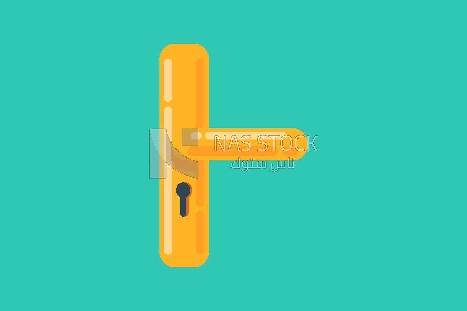 Door handle, icons, templates and vector illustrator