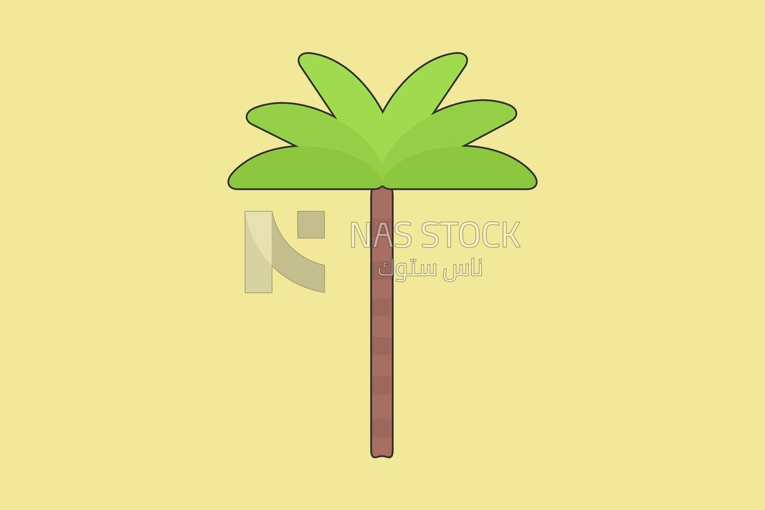 Palm tree, icons, templates and vector illustrator