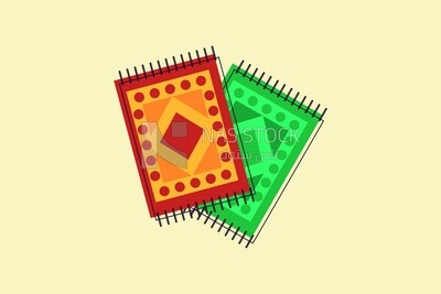 Two carpets, icons, templates and vector illustrator