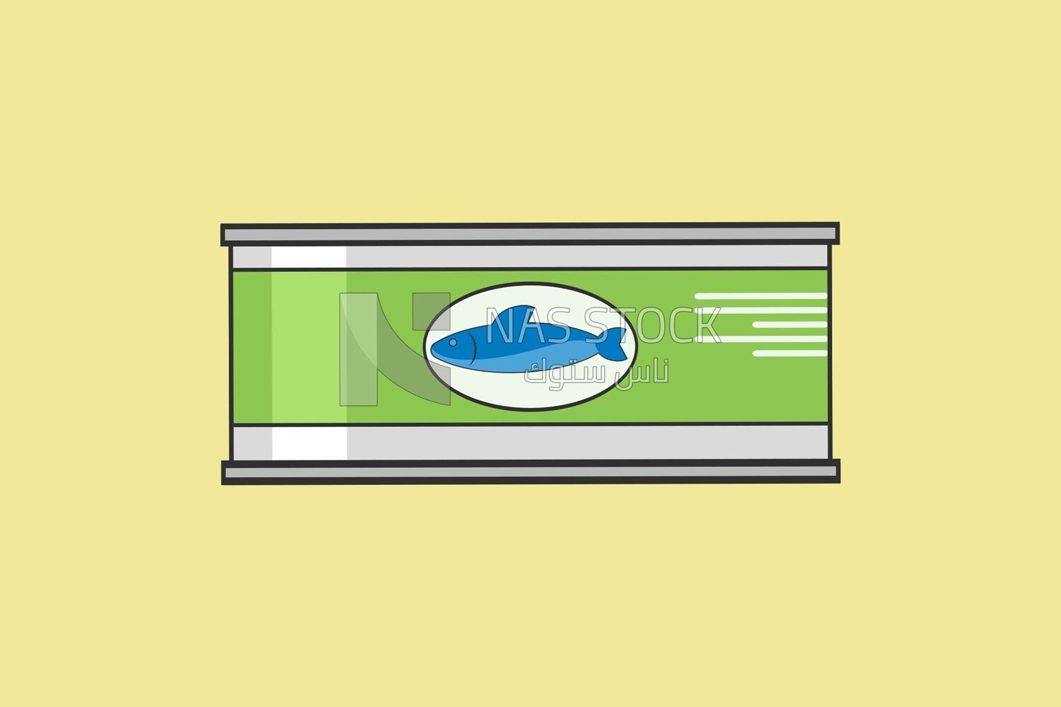 Can of tuna, icons and templates, vector illustrator