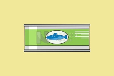 Can of tuna, icons and templates, vector illustrator