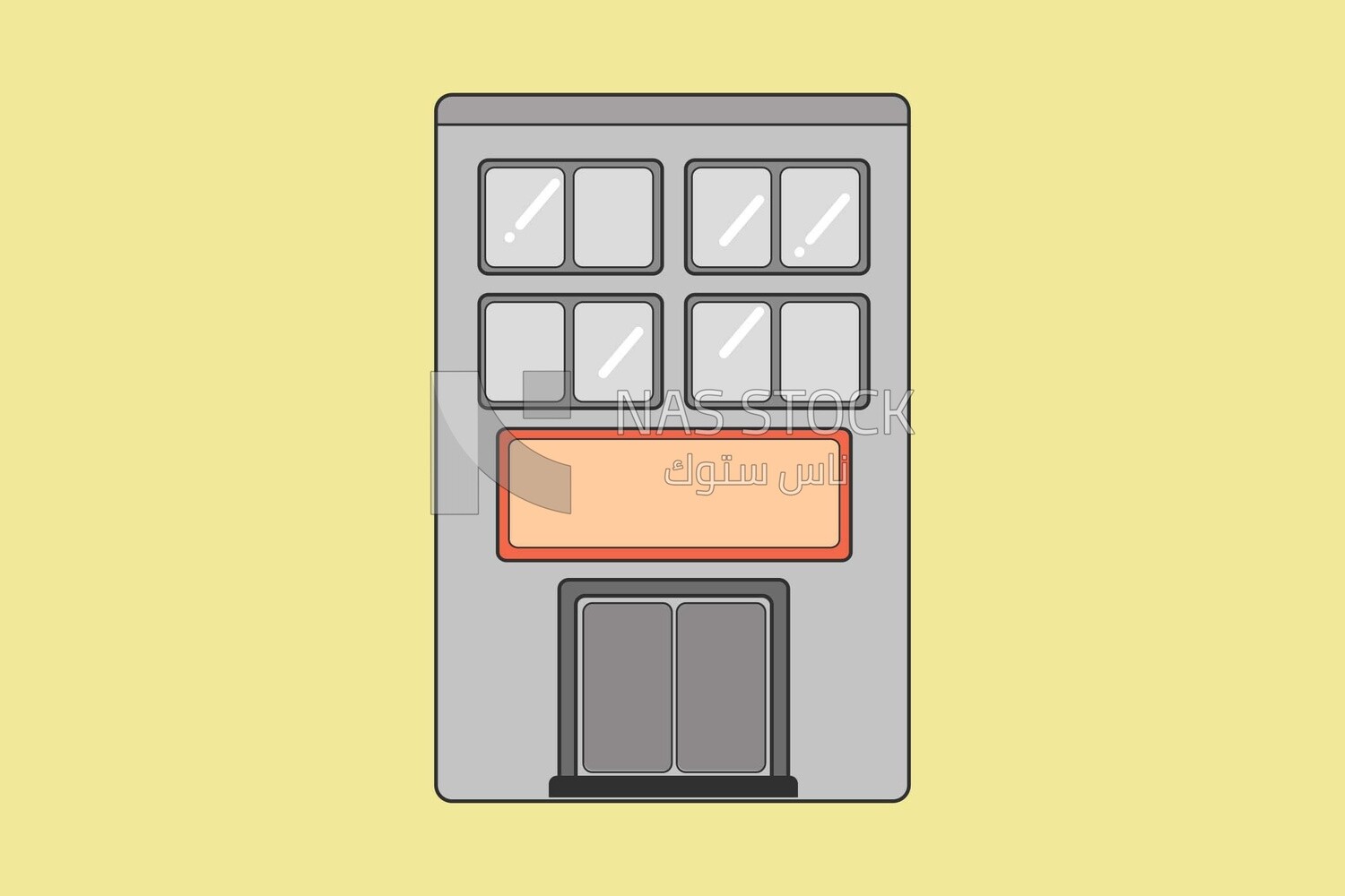 Factory door, icons, templates and vector illustrator