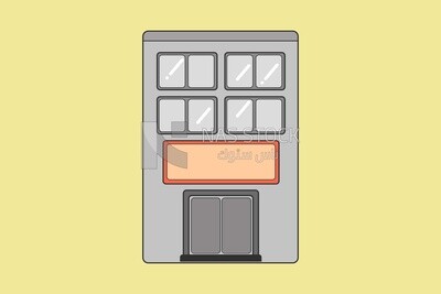 Factory door, icons, templates and vector illustrator