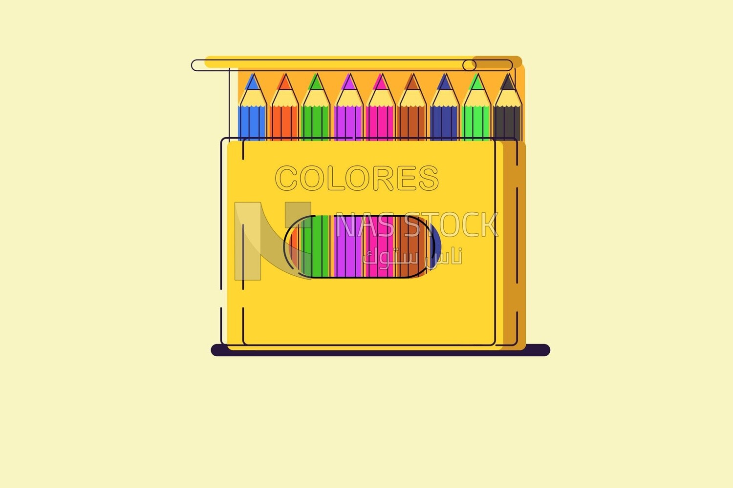 Box of colors, icons, templates and vector illustrator