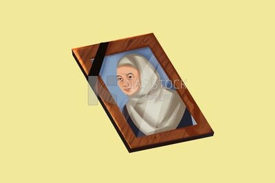 Photo frame for a grandmother, icons, templates and vector illustrator