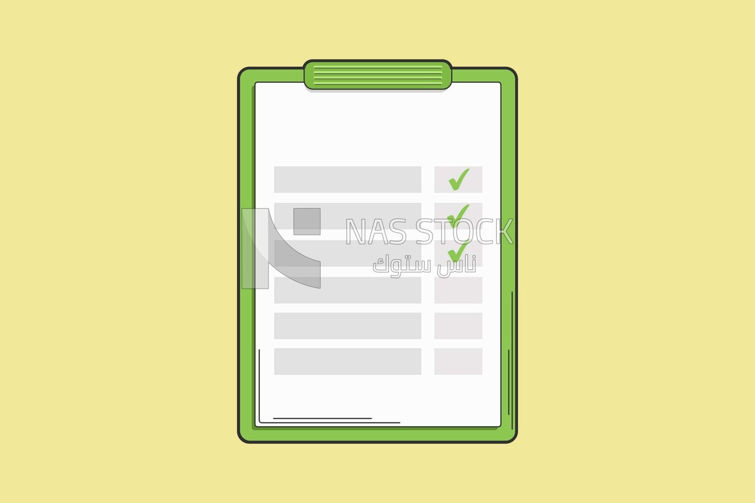Clipboard with check marks, icons, templates and vector illustrator