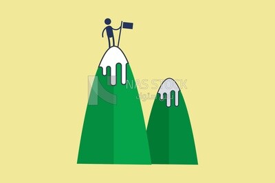 Road to reach the top of the mountain, icons, templates and vector illustrator
