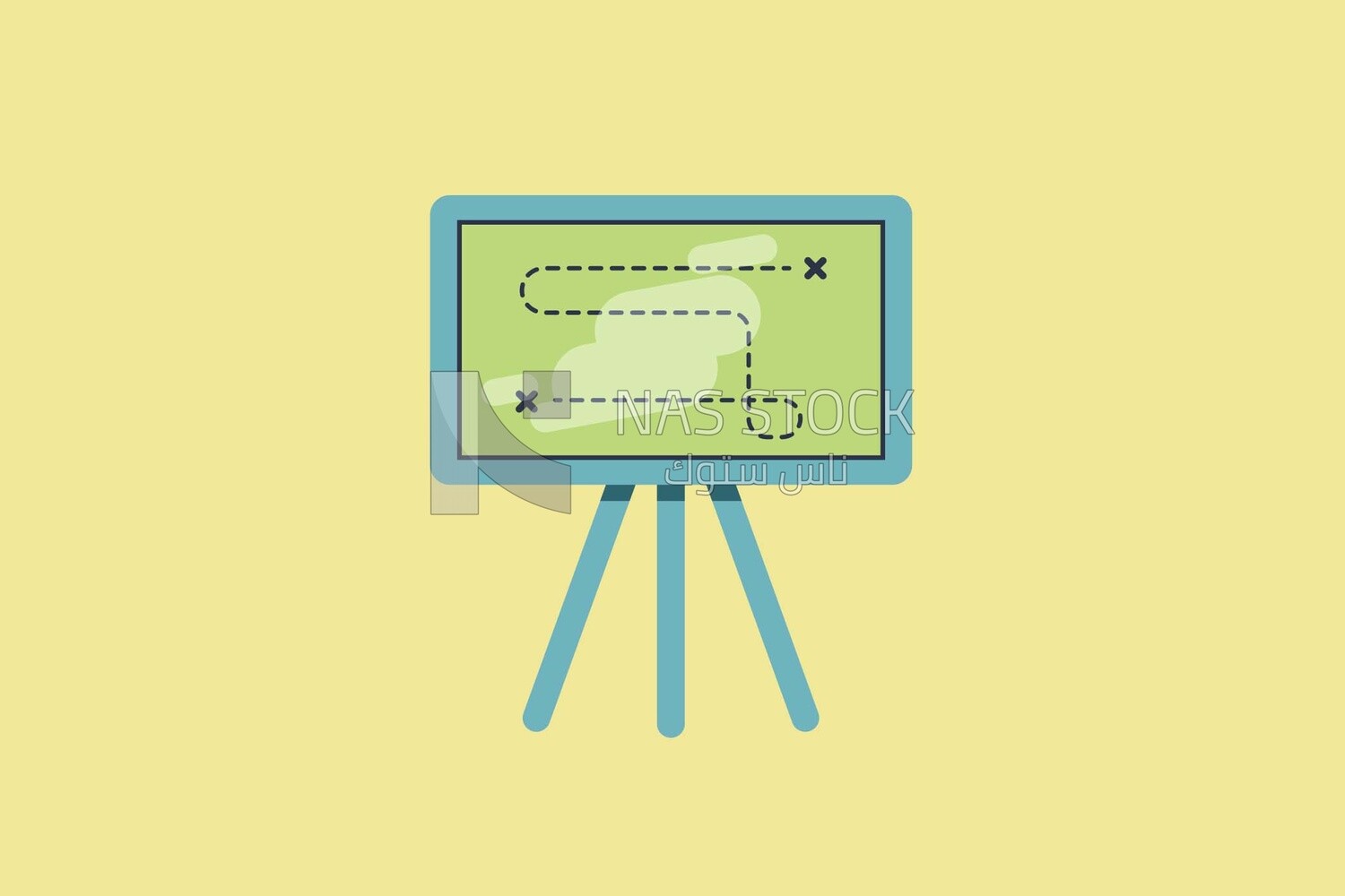 Presentation board, icons, templates and vector illustrator