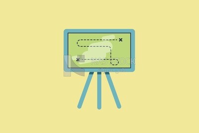 Presentation board, icons, templates and vector illustrator