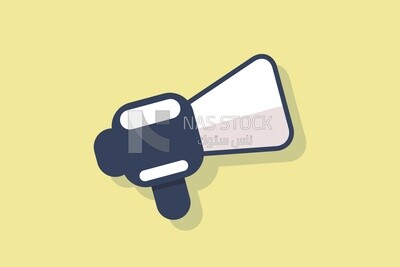 Loudspeaker, icons, templates and vector illustrator