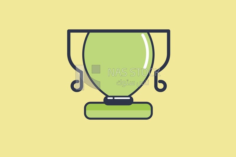 Golden cup, icons, templates and vector illustrator