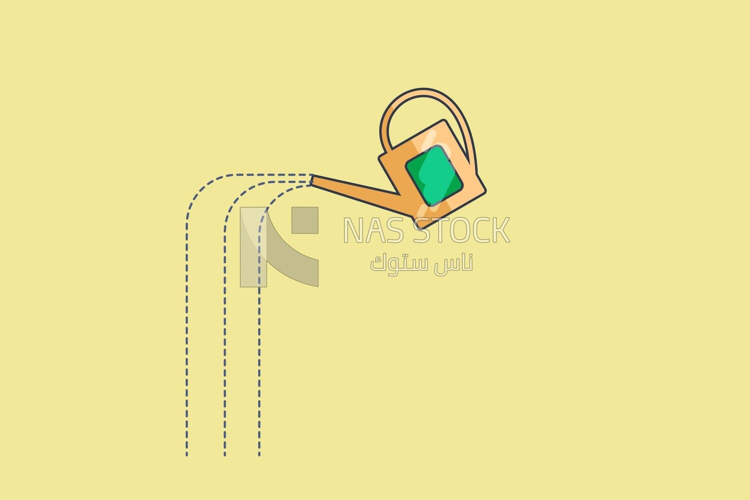 Watering the plants, icons, templates and vector illustrator