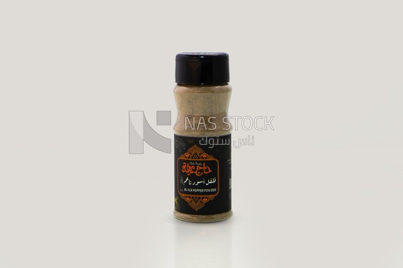 Box of black pepper, spices, delicious food, homemade products