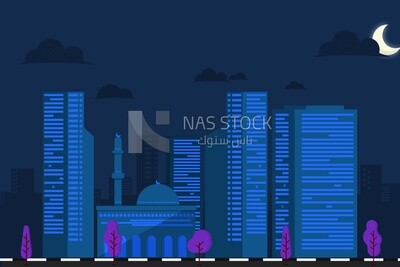 Background of city in the night