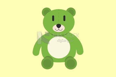 Green teddy bear