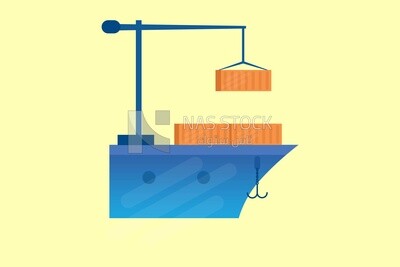 Cargo ship with containers