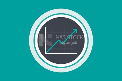 Circle with a finance bar, graphics, icons, vector illustrator.