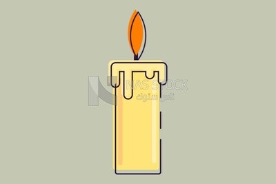 View of a Candle flame burning, icons and templates, vector illustrator