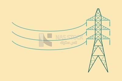 Electric tower, graphics, icons, vector illustrator.