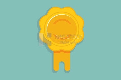Golden medal, graphics, icons, vector illustrator.