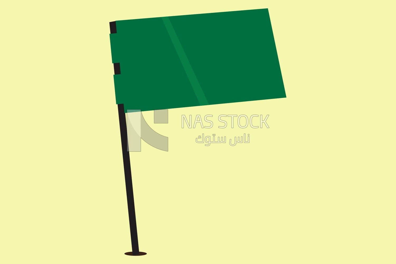 Green flag, icons and templates, vector illustrator