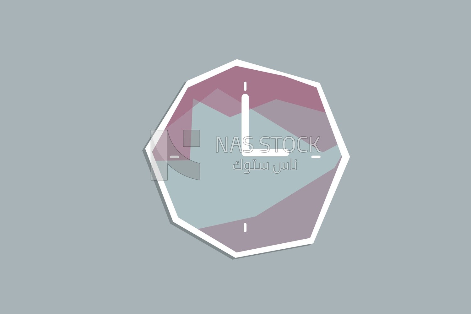 Wall clock, icons and templates, vector illustrator